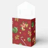 Kerst Ornamant & Candy Cane Patroon Bedankdoosjes (Geopend)