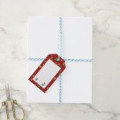 Kerst Ornamant & Candy Cane Patroon Cadeaulabel (Met Touw)