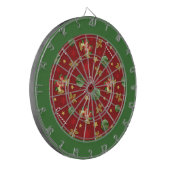 Kerst Ornamant & Candy Cane Patroon Dartbord (Voorkant Links)