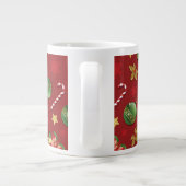 Kerst Ornamant & Candy Cane Patroon Grote Koffiekop (Achterkant)