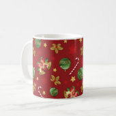 Kerst Ornamant & Candy Cane Patroon Koffiemok (Voorkant links)