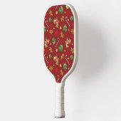 Kerst Ornamant & Candy Cane Patroon Pickleball Paddle (Links)