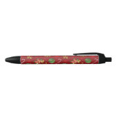 Kerst Ornamant & Candy Cane Patroon Zwarte Inkt Pen (Bovenkant)