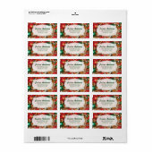 Kerst Ornament Adres Stickers (Full Sheet)