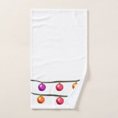 Kerst Ornament Aquarel Designer Bad Handdoek (Handdoek)