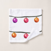 Kerst Ornament Aquarel Designer Bad Handdoek (Wasdoekje)
