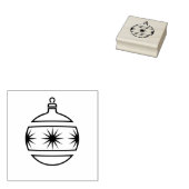 Kerst Ornament Art Stamp Rubberstempel (Gestempeld)
