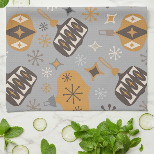 Kerst Ornament Atomic Mod Stars & Diamonds Theedoek (Gevouwen)