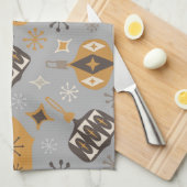 Kerst Ornament Atomic Mod Stars & Diamonds Theedoek (Quarter Fold)