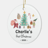 Kerst Ornament-Baby Eerste Kerst Keramisch Ornament (Links)