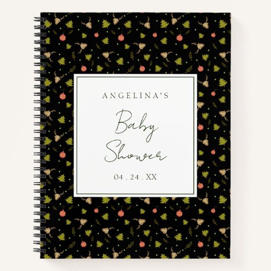 Kerst Ornament Baby shower Gift List Notitieboek (Voorkant)