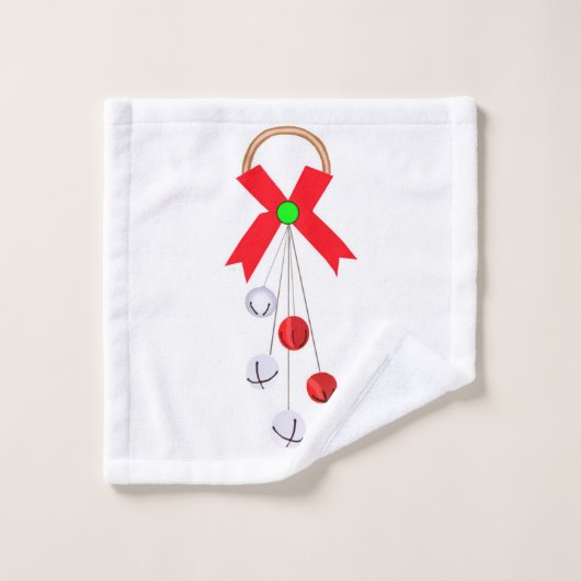 Kerst ornament badhanddoek set bad handdoek (Wasdoekje)