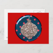 Kerst Ornament Ball Briefkaart (Voorkant / Achterkant)