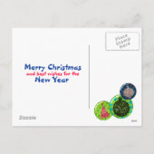 Kerst Ornament Ball Briefkaart (Achterkant)