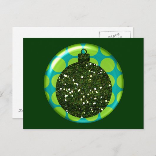 Kerst Ornament Ball Briefkaart (Voorkant / Achterkant)