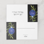 Kerst ornament | Blauw | Ontvangst van weddenschap Plaatskaartje (Buitenkant ongevouwen)