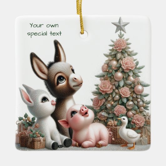 Kerst Ornament Boerderijdieren (Voorkant)