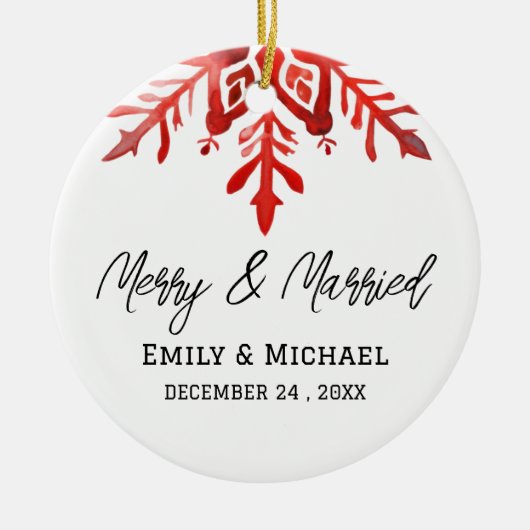 Kerst Ornament bruiloft gunst (Voorkant)