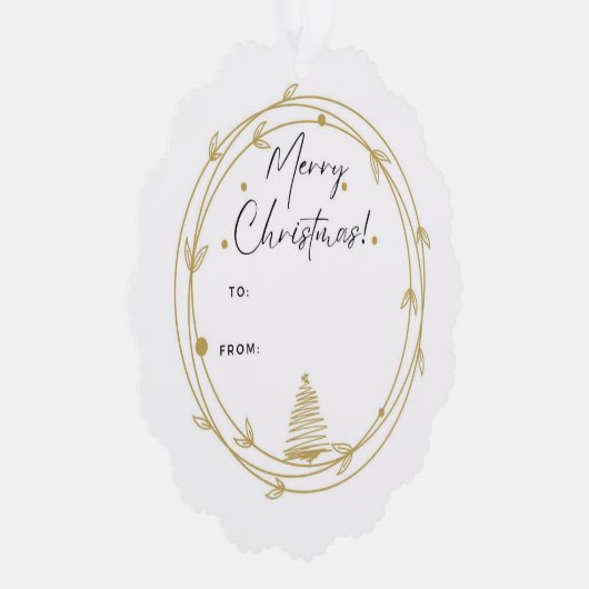 Kerst Ornament Cadeaubijsluiter Kaart (Rechts)