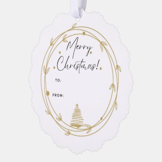 Kerst Ornament Cadeaubijsluiter Kaart (Links)