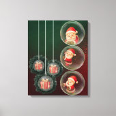 Kerst Ornament Canvas Muurkunst – Santa Design (Voorkant)