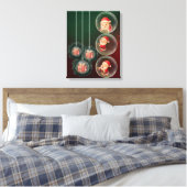 Kerst Ornament Canvas Muurkunst – Santa Design (Insitu (Slaapkamer))