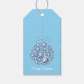 Kerst Ornament Crystal Blue Gift Labels Cadeaulabel (Voorkant)
