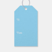 Kerst Ornament Crystal Blue Gift Labels Cadeaulabel (Achterkant)