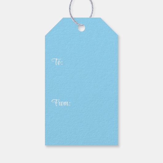 Kerst Ornament Crystal Blue Gift Labels Cadeaulabel (Achterkant)