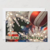 Kerst ornament en licht feestdagenkaart (Voorkant)