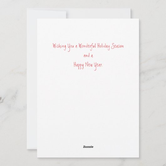 Kerst ornament en licht feestdagenkaart (Achterkant)