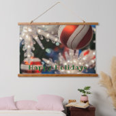 Kerst ornament en licht hangend wandkleed (Slaapkamer)