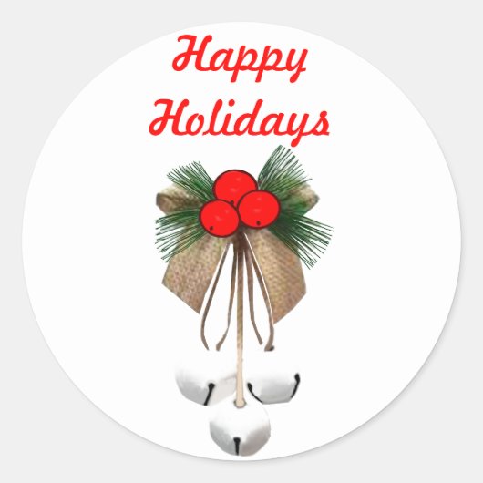 Kerst ornament envelop afdichtingen ronde sticker (Voorkant)