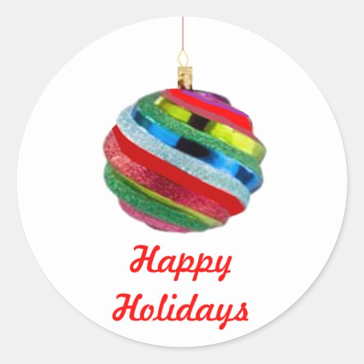 Kerst ornament envelop afdichtingen ronde sticker (Voorkant)