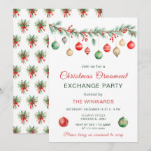 Kerst Ornament Exchange Party Garland