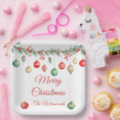 Kerst Ornament Exchange Party Garland Papieren Bordje (Feest)