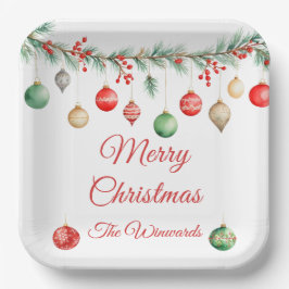 Kerst Ornament Exchange Party Garland Papieren Bordje