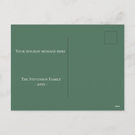 Kerst Ornament Foto Sneeuwvlokken Modern Budget Feestdagenkaart (Achterkant)