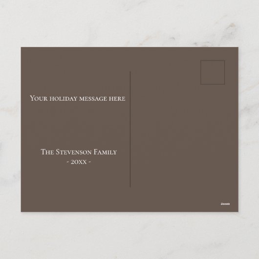 Kerst Ornament Foto Sneeuwvlokken Modern Feestdagenkaart (Achterkant)