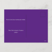 Kerst Ornament Foto Sneeuwvlokken Modern Paarse Feestdagenkaart (Achterkant)