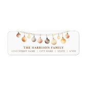 Kerst Ornament Garland Retour Adreslabels Etiket (Voorkant)