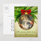 Kerst Ornament Geboorte Jezus Feestdagenkaart (Voorkant / Achterkant)