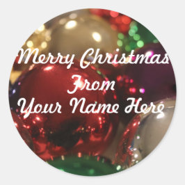 Kerst Ornament Gift Label Sticker