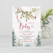 Kerst Ornament Holiday Party Uitnodigen Kaart (Staand voorkant)