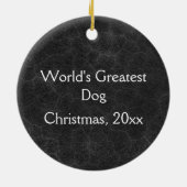 Kerst Ornament Huisdier Foto Leer Rood Goud (Achterkant)
