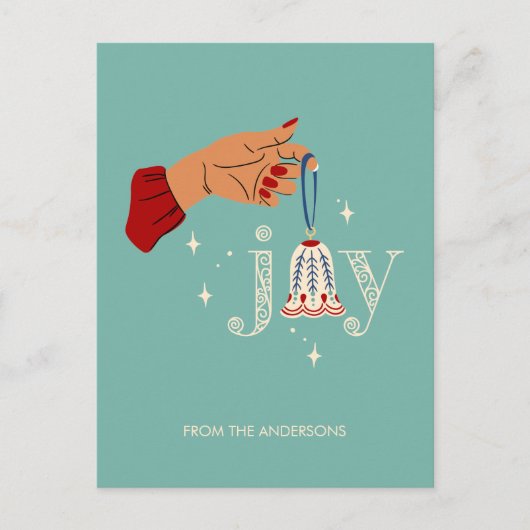 Kerst Ornament Joy Feestdagenkaart (Voorkant)