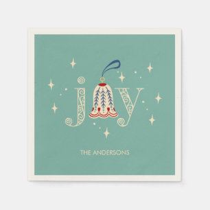 Kerst Ornament Joy Holiday Servet