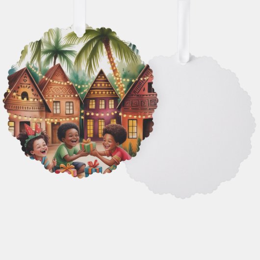 Kerst Ornament Kaart (Voorkant / Achterkant)