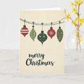 Kerst Ornament Kaart (Gele Bloem)