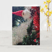 Kerst ornament kaart (Gele Bloem)